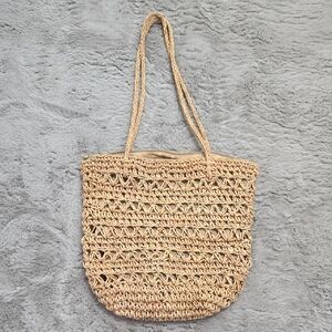 Vintage Chico's Woven rattan Tote Bag